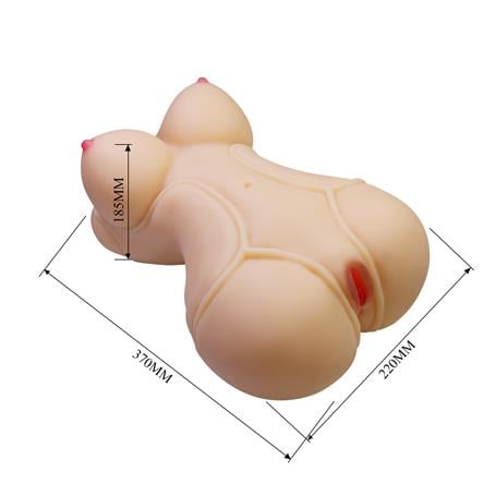 3 Boyutlu İki İşlevli Yarım Vücut Anal Vajinal Silikon Seksi Manken - Diana - BDM1474