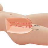 3 Boyutlu İki İşlevli Yarım Vücut Anal Vajinal Silikon Seksi Manken - Tiffany - BDM1483