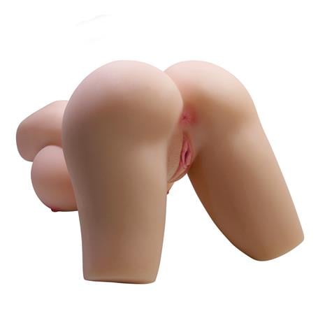3 Boyutlu İki İşlevli Yarım Vücut Anal Vajinal Silikon Seksi Manken - Lily - BDM1478