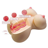 3 Boyutlu İki İşlevli Yarım Vücut Anal Vajinal Silikon Seksi Manken - Fiona - BDM1475