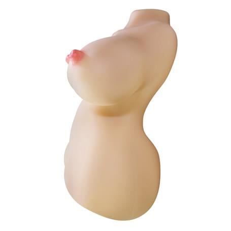 3 Boyutlu İki İşlevli Yarım Vücut Anal Vajinal Silikon Seksi Manken - Fiona - BDM1475