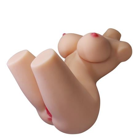 3 Boyutlu İki İşlevli Yarım Vücut Anal Vajinal Silikon Seksi Manken - Tiffany - BDM1483