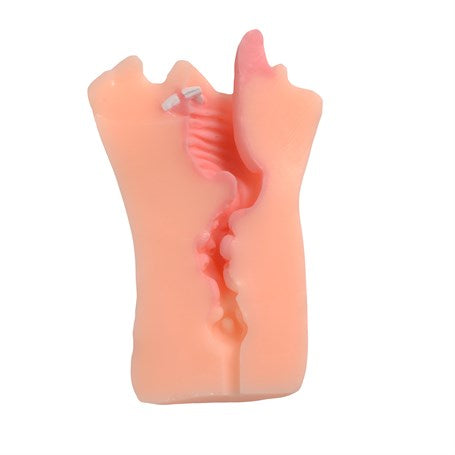 3 Boyutlu Suni Oral Mastürbatör - Pink Tongue - BDM6031