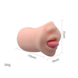 3 Boyutlu Suni Oral Mastürbatör - Pink Tongue - BDM6031