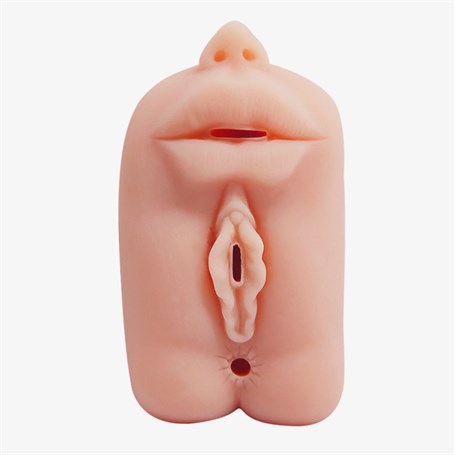 3 İşlevli 3D Realistik Suni Oral Vajinal Anal Mastürbatör - BDM9195
