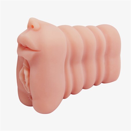 3 İşlevli 3D Realistik Suni Oral Vajinal Anal Mastürbatör - BDM9195