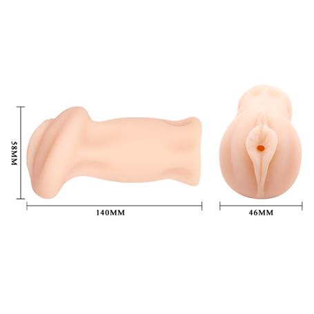 3 Boyutlu Titreşimli Suni Vajina Mastürbatör - Ruby - BDM1351