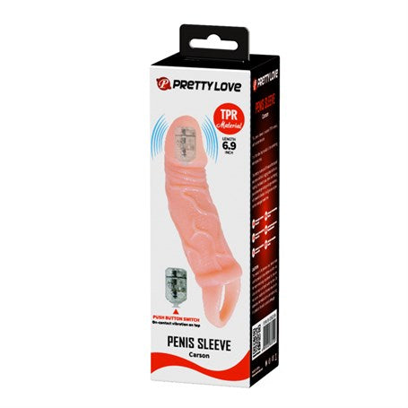 13,5 cm 3 cm Dolgu Uzatmalı Titreşimli Penis Kılıfı Prezervatif Vibratör - B1190
