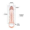 13,5 cm 3 cm Dolgu Uzatmalı Titreşimli Penis Kılıfı Prezervatif Vibratör - B1190
