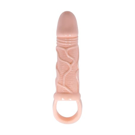 13,5 cm 3 cm Dolgu Uzatmalı Titreşimli Penis Kılıfı Prezervatif Vibratör - B1190