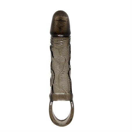 3 cm Dolgu Uzatmalı Titreşimli Zenci Penis Kılıfı Prezervatif Vibratör - BDM2616