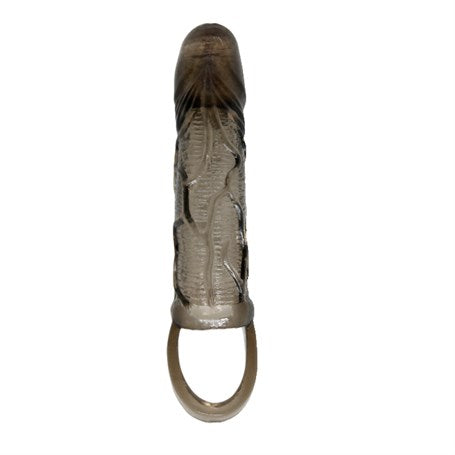 3 cm Dolgu Uzatmalı Titreşimli Zenci Penis Kılıfı Prezervatif Vibratör - BDM2616