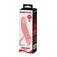 %10 İndirimli - 3 cm Dolgulu Penis Kılıfı Uzatmalı Prezervatif Dildo - CA-B1188