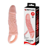 %10 İndirimli - 3 cm Dolgulu Penis Kılıfı Uzatmalı Prezervatif Dildo - CA-B1188