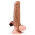 16,5 cm 3 cm Uzatmalı Realistik Titreşimli Penis Kılıfı Melez XTender - LV1061B