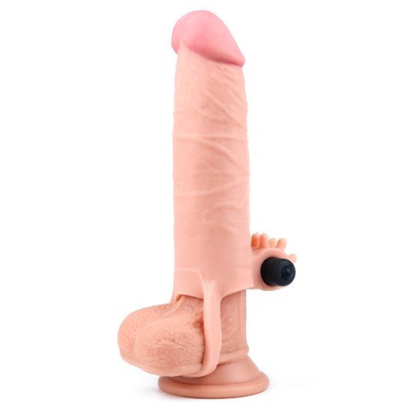 16,5 cm 3 cm Uzatmalı Realistik Titreşimli Penis Kılıfı XTender - LV1061F