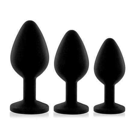 3 Parçalı Mücevherli Anal Plug Seti - BDM009S