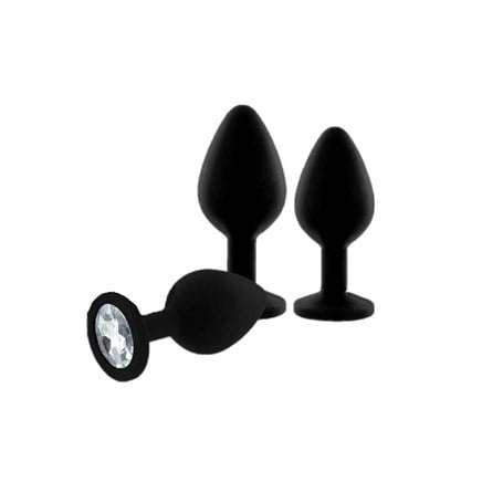 3 Parçalı Mücevherli Anal Plug Seti - BDM009S