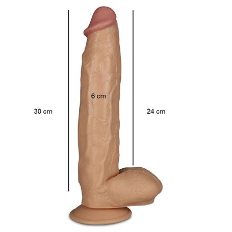 30 cm Gerçekçi Ekstra Uzun & Kalın Dildo Penis - King Sized - LV2208