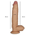 30 cm Belden Bağlamalı Yeni Nesil Realistik Penis + Kemer + Kayganlaştırıcı Hediyeli - LV2208B