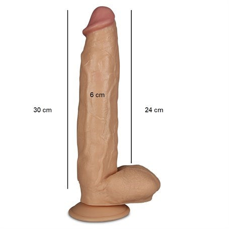 30 cm Belden Bağlamalı Yeni Nesil Realistik Penis + Kemer + Kayganlaştırıcı Hediyeli - LV2208B