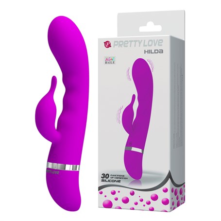 30 Titreşimli Klitoral Uyarıcılı Üst Düzey Teknolojik Vibratör - Hilda - B1199