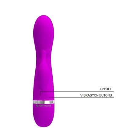 30 Titreşimli Klitoral Uyarıcılı Üst Düzey Teknolojik Vibratör - Hilda - B1199