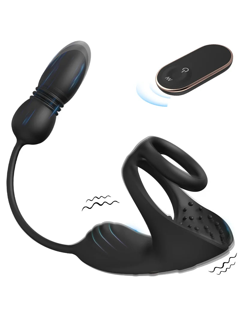 Dualsync İleri Geri Hareketli Titreşimli Penis Halkası - 303308