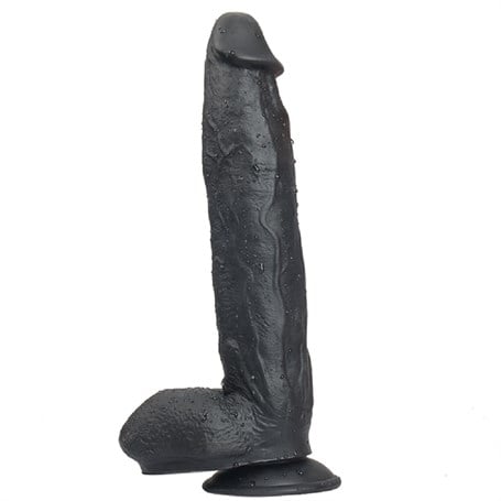 31 cm Belden Bağlamalı Vantuzlu Realistik Zenci Penis Anal Vajinal Dildo - CA-PX048SB