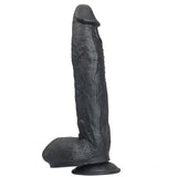 31 cm Belden Bağlamalı Vantuzlu Realistik Zenci Penis Anal Vajinal Dildo - PX048SB
