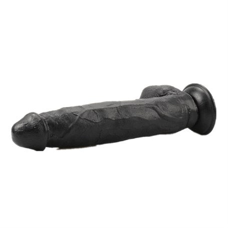 31 cm Belden Bağlamalı Vantuzlu Realistik Zenci Penis Anal Vajinal Dildo - CA-PX048SB