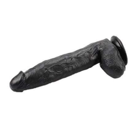 31 cm Belden Bağlamalı Vantuzlu Realistik Zenci Penis Anal Vajinal Dildo - CA-PX048SB