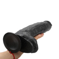 %10 İndirim – 31 cm Vantuzlu Realistik Zenci Penis Anal Vajinal Dildo - CA-PX048S