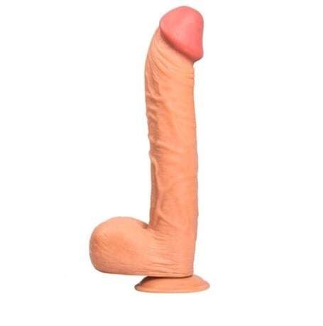 Belden Bağlamalı 31,5 cm Dev Boy Realistik Vantuzlu Dildo Penis - PX050B