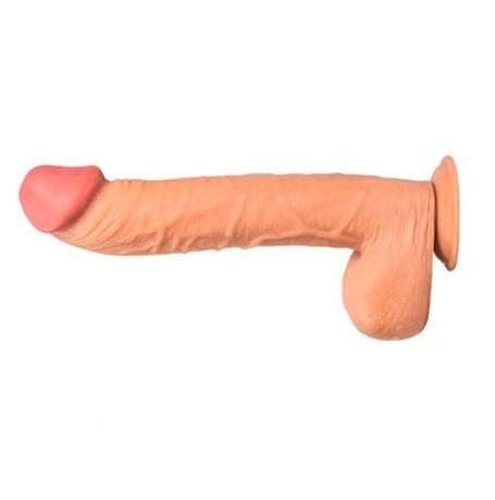 Belden Bağlamalı 31,5 cm Dev Boy Realistik Vantuzlu Dildo Penis - PX050B