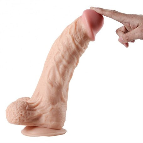 32,5 cm Belden Bağlamalı Realistik Büyük Boy Dildo Penis - Leilong - BDM1047B