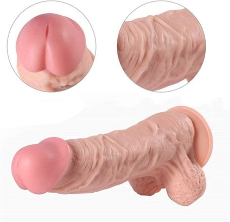 32,5 cm Belden Bağlamalı Realistik Büyük Boy Dildo Penis - Leilong - BDM1047B