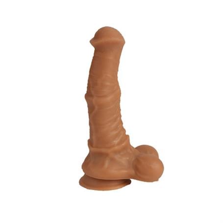 33 cm Et Dokulu Gerçekçi Çift Katmanlı Sünnetsiz Silikon Melez Penis - Horse Power 2 - BDM1582M