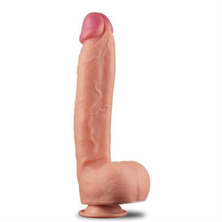 Yeni Nesil Çift Katmanlı 30,5 cm Realistik Dev Dildo Penis - LV411012