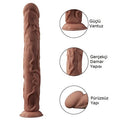 35 cm Belden Bağlamalı Gerçekçi Uzun & Kalın Dildo Penis - BDM1141B