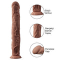 35 cm Belden Bağlamalı Gerçekçi Uzun & Kalın Dildo Penis - BDM1141B