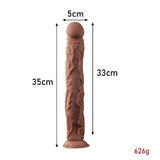 %15 İndirimli - 35 cm Belden Bağlamalı Gerçekçi Uzun & Kalın Dildo Penis - CA-BDM1141B