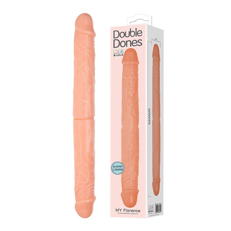 36 cm Çift Taraflı Realistik Dildo Anal Vajinal Penis - BDM0100