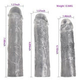 %20 İndirim – Ucu Dolgulu Uzatmalı 3'lü Şeffaf Penis Kılıfı Seti - CA-U6142