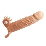 Connor 4 cm Dolgu Uzatmalı Titreşimli Penis Kılıfı Prezervatif Vibratör - BDM1270