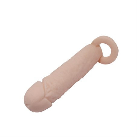 4 cm Dolgulu Realistik Uzatmalı Penis Kılıfı Dildo Ten Rengi Penis - B1215