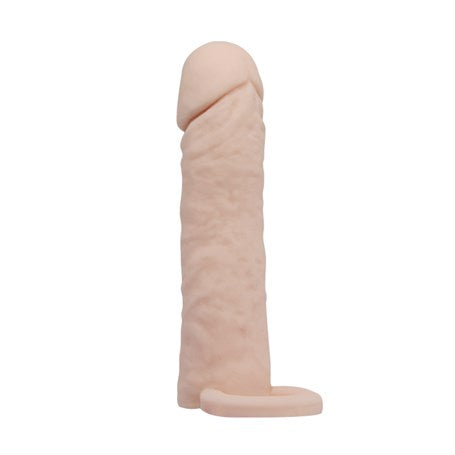 4 cm Dolgulu Realistik Uzatmalı Penis Kılıfı Dildo Ten Rengi Penis - B1215