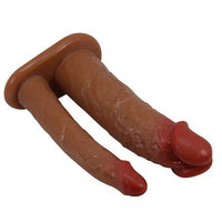 4 cm Uzatmalı Çiftli İçi Boş 17,5 cm Çatal Dildo Penis Kılıfı - Yairon - BDM1430