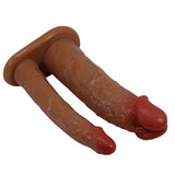 4 cm Uzatmalı Çiftli İçi Boş 17,5 cm Çatal Dildo Penis Kılıfı - Yairon - BDM1430