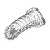 4 cm Uzatmalı Eğik Titreşimli Şeffaf Penis Kılıfı - CA-B1116